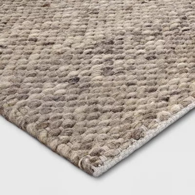 Chunky Knit Wool Woven Rug