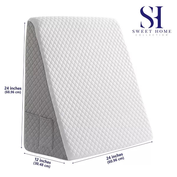 Bed Wedge Pillow with High Density Foam for Versatile Support