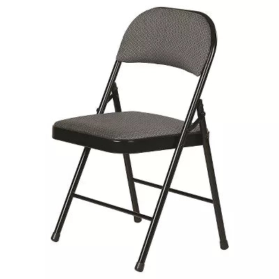 Fabric Padded Folding Chair Black