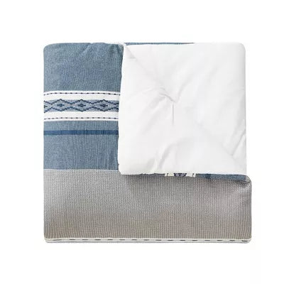3pc Leo Comforter Set Denim, Full/Queen
