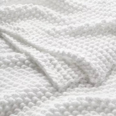 Chunky Knit Bed Blanket - Full/Queen