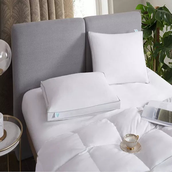 1-Piece Standard Feather & Down Bed Pillow White