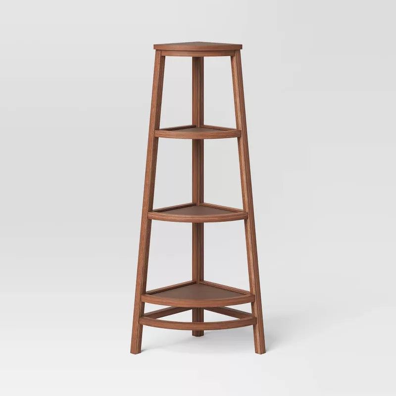 Haverhill Corner Accent Shelf Brown