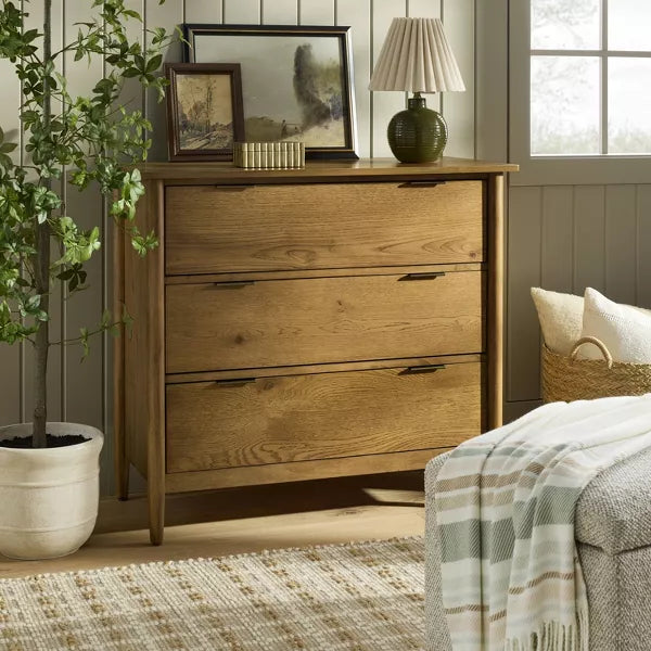 3 Drawer Modern Wood Dresser