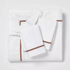 3pc Luxe Embroidered Border Duvet Cover and Sham Set King