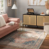 Fringed Medallion Area Rug Rust