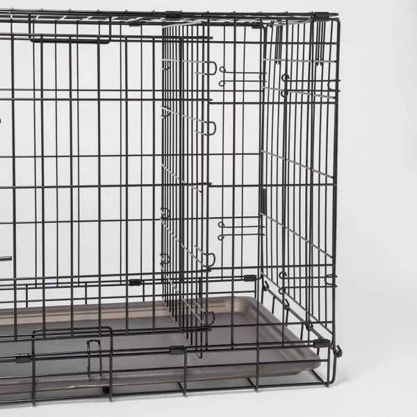 Wire Collapsible Dog Crate - Black