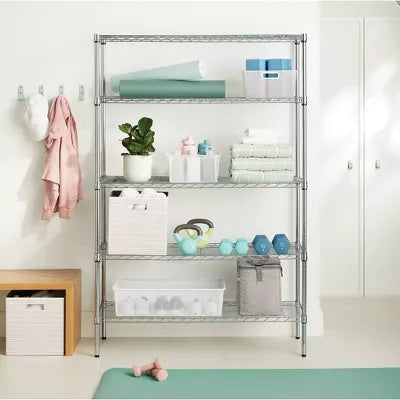 5 Tier Wide Wire Shelving