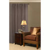 Decorative Drapery Curtain Rod with Maple Wood Cylinder Finials Matte Black