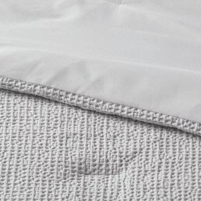 Washed Waffle Weave Comforter and Sham Set - Full/Queen