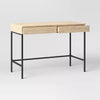 Loring Wood Writing Desk with Drawers and Charging Station