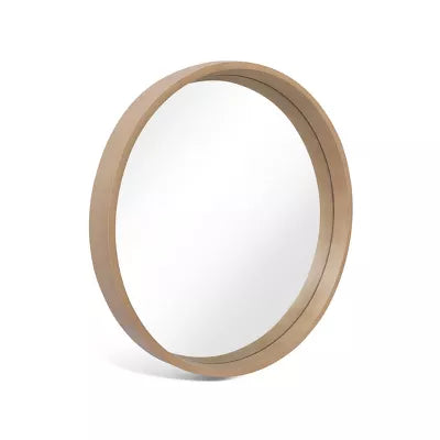 Wood Round Mirror Natural