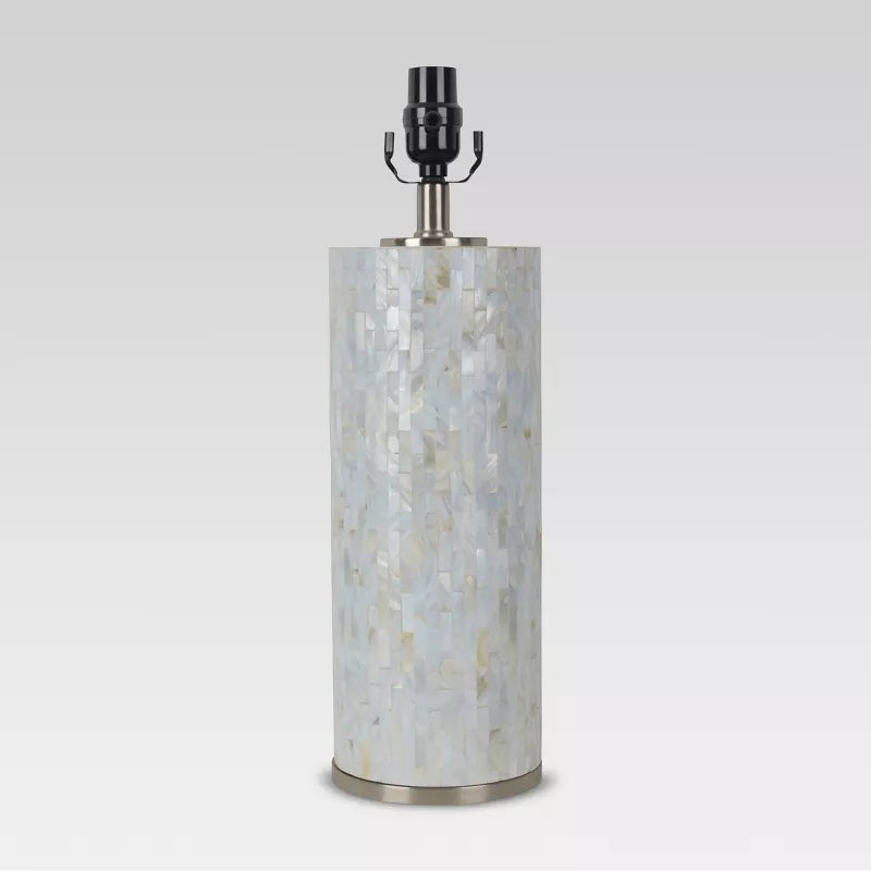 Capiz Subway Tile Large Lamp Base Shell