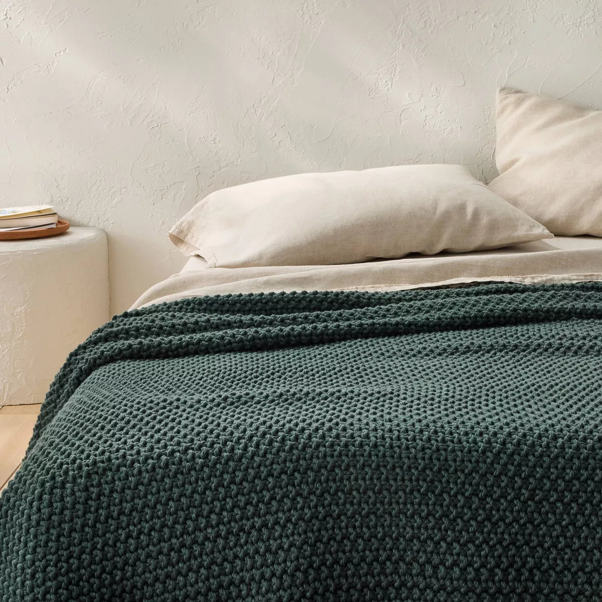 Chunky Knit Bed Blanket Full/Queen