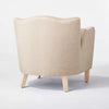 Wing Arm Accent Chair Velvet Beige