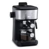 4-Shot Steam Espresso, Cappuccino, and Latte Maker with Frothing Wand