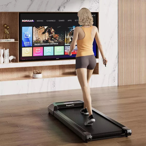 SuperFit Walking Pad Under Desk Treadmill with Remote Control and LED Display
