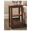 Country Cottage 2 Shelf Wood End Table Antique Finish