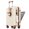 2pc/3pc ABS Hard Shell Luggage Sets, Front Opening Suitcase with USB Port, Cup Holder and Spinner Wheels 4W