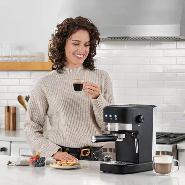 15 Bar Espresso Maker with Powerful Frothing Wand – Black: Electric, Hand Wash