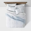 7pc Medallion Comforter Bedding Set with Sheets Blue - King
