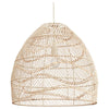 Coenbell Rattan Pendant Beige - Bohemian Dome-Shaped Ceiling Light