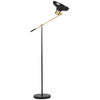 Adjustable Floor Lamps, Standing Lamp with Balance Arm, Adjustable Head and Height, Black and Gold Lamp