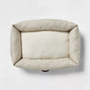 Neutral 4-Sided Bolster Dog Bed - Cream