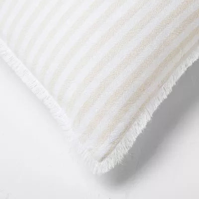 Euro Heavyweight Linen Blend Stripe Throw Pillow