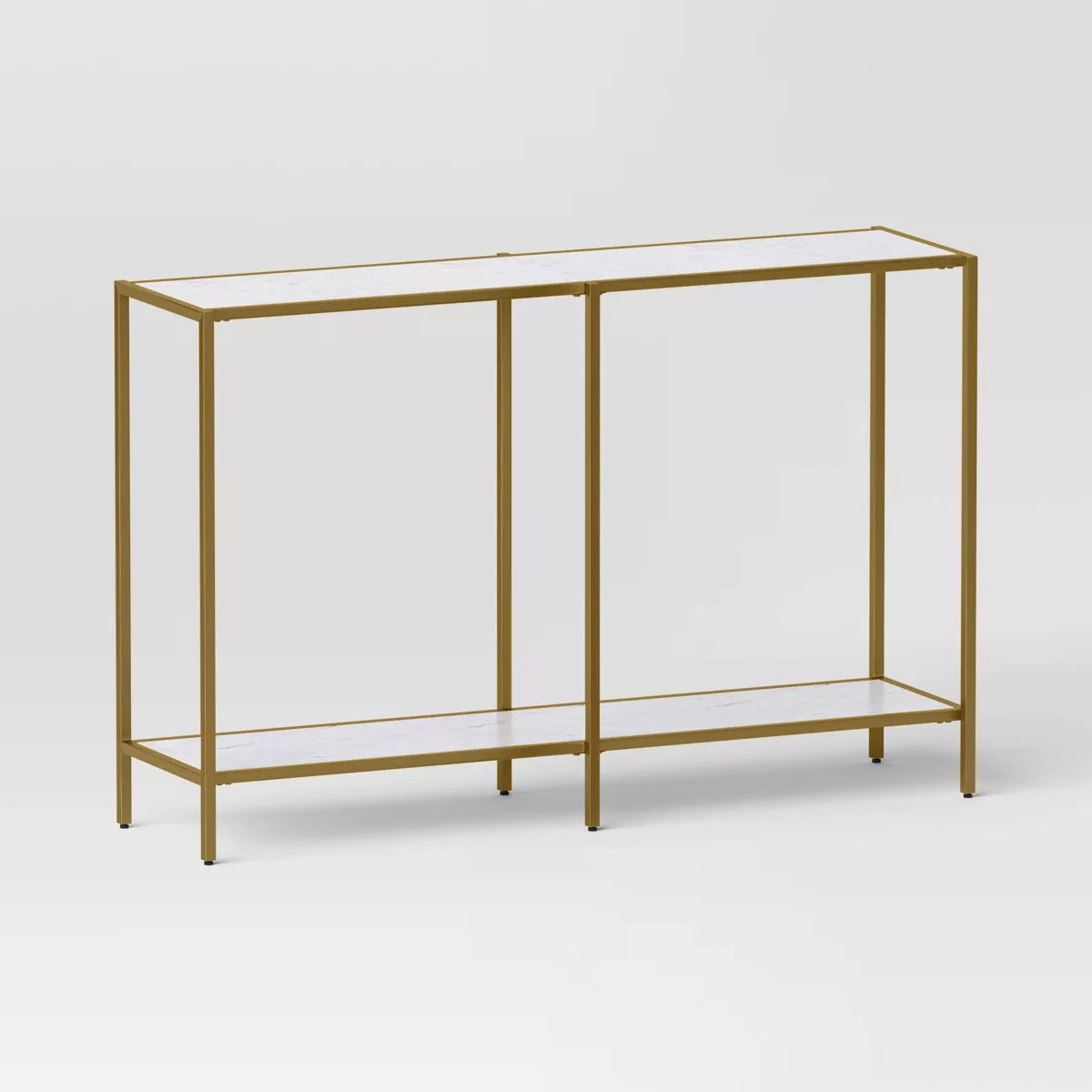 Faux Marble and Metal Console Table Gold, final cut