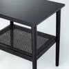 Wood & Cane Accent Side Table