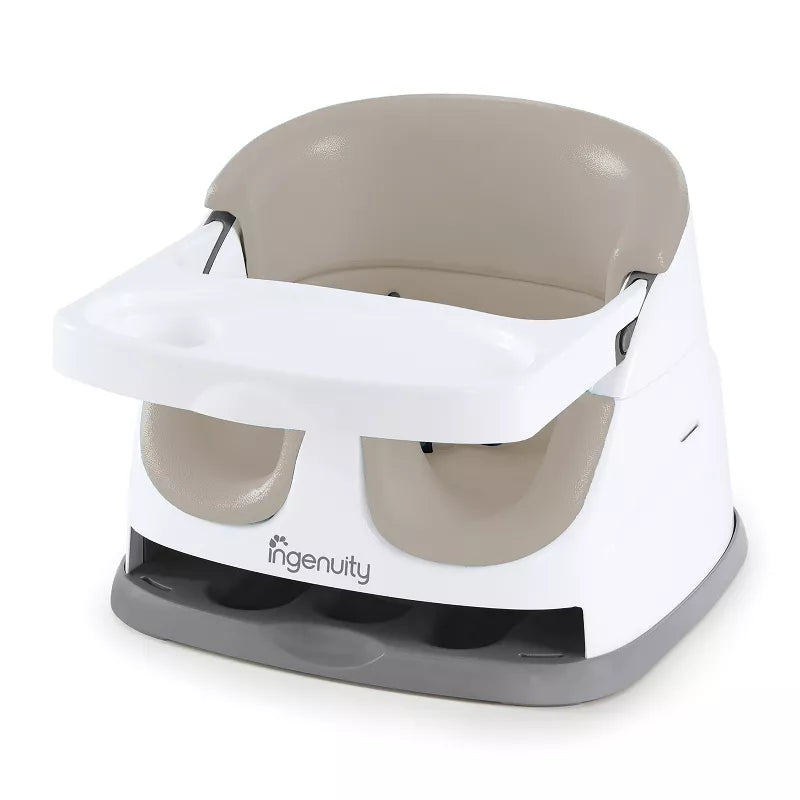 Baby Base 2-in-1 Booster Feeding and Floor Seat with Self-Storing Tray