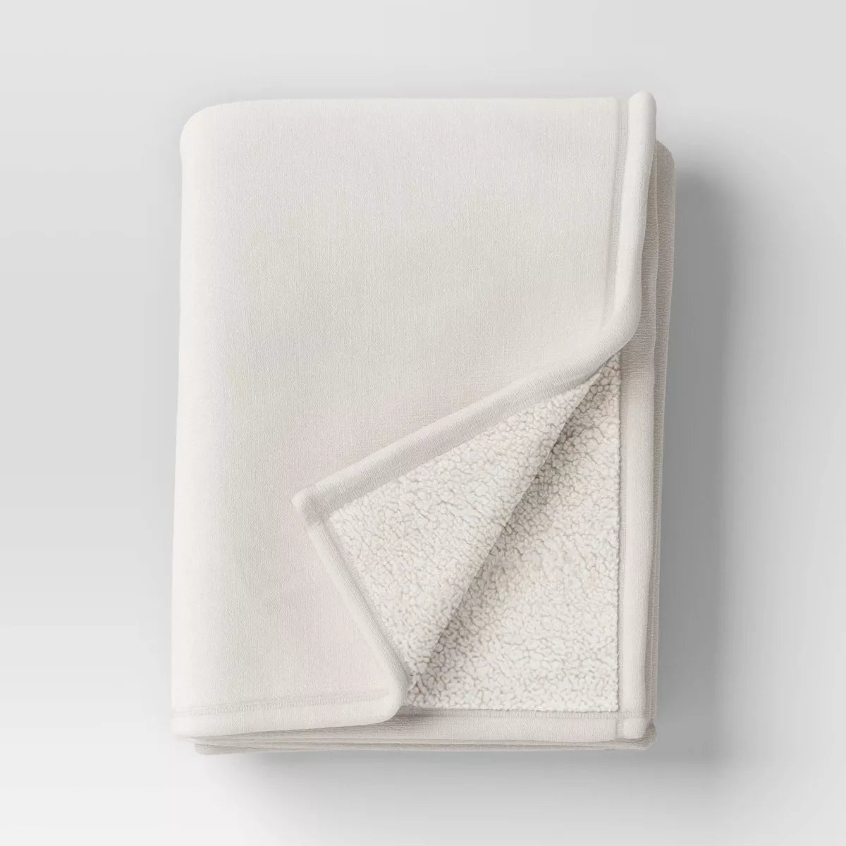 Chenille Throw Blanket with Faux Shearling Reverse