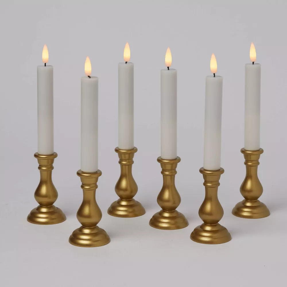 6pc Remote Controlled Plastic LED Christmas Candolier Set, final cut