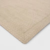 Natural Woven Rectangular Braided Outdoor Rug Heathered Cream  5'x7'