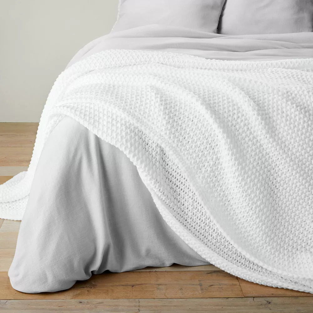 Chunky Knit Bed Blanket King