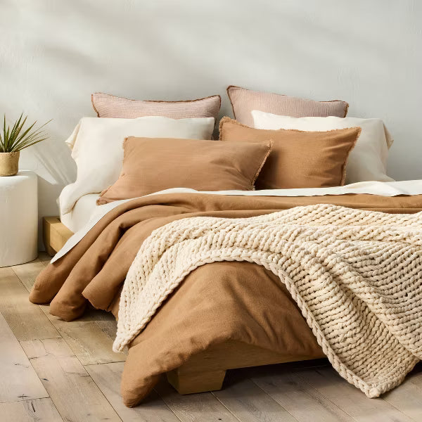 Oversized Solid Bed Throw