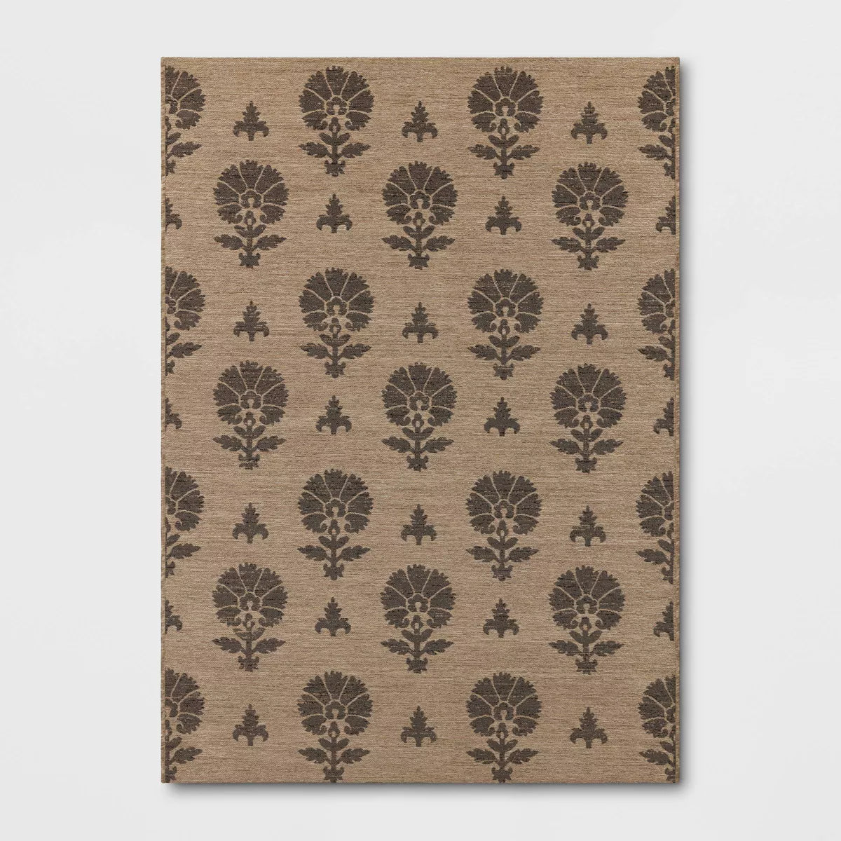 Block Print Outdoor Area Rug 5'x7'