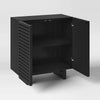 2 Door Fluted Accent Cabinet Black, final cut
