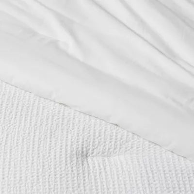 Washed Waffle Weave Comforter and Sham Set - King