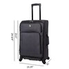 3pc Softside Checked Luggage Set - Gray Geo
