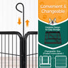6 Panels Dog Playpen Panels Metal Pet, Black