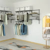 3 to 6 ft Wall-Mounted Closet System Organizer Kit with Hang Rod