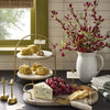 Tiered Marble and Brass Serving Stand Warm Beige - Farmhouse Kitchen Two-Tier Tray