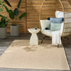 Tulum Basketweave Solid Indoor/Outdoor Rug 5'3