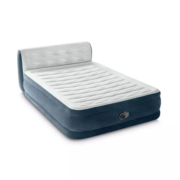 Pillow Top Air Mattress with Electric Pump and Headboard - Queen Size