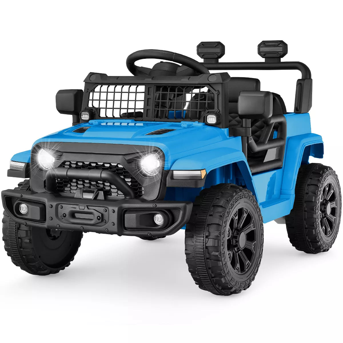 6V Kids Ride-On Truck Car w/ Parent Remote Control, 4-Wheel Suspension, LED Lights