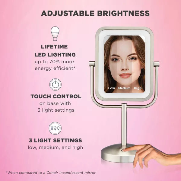 LED Vanity Makeup Mirror - Silver