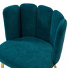 Barbara Contemporary Velvet Vanity Stool for Makeup Room, Moden Accent Side Chairs for Living Room with Shell Back and Golden Metal Legs