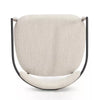 Judith Upholstered Iron Dining Chair (1-Piece), Beige and Black and Gold